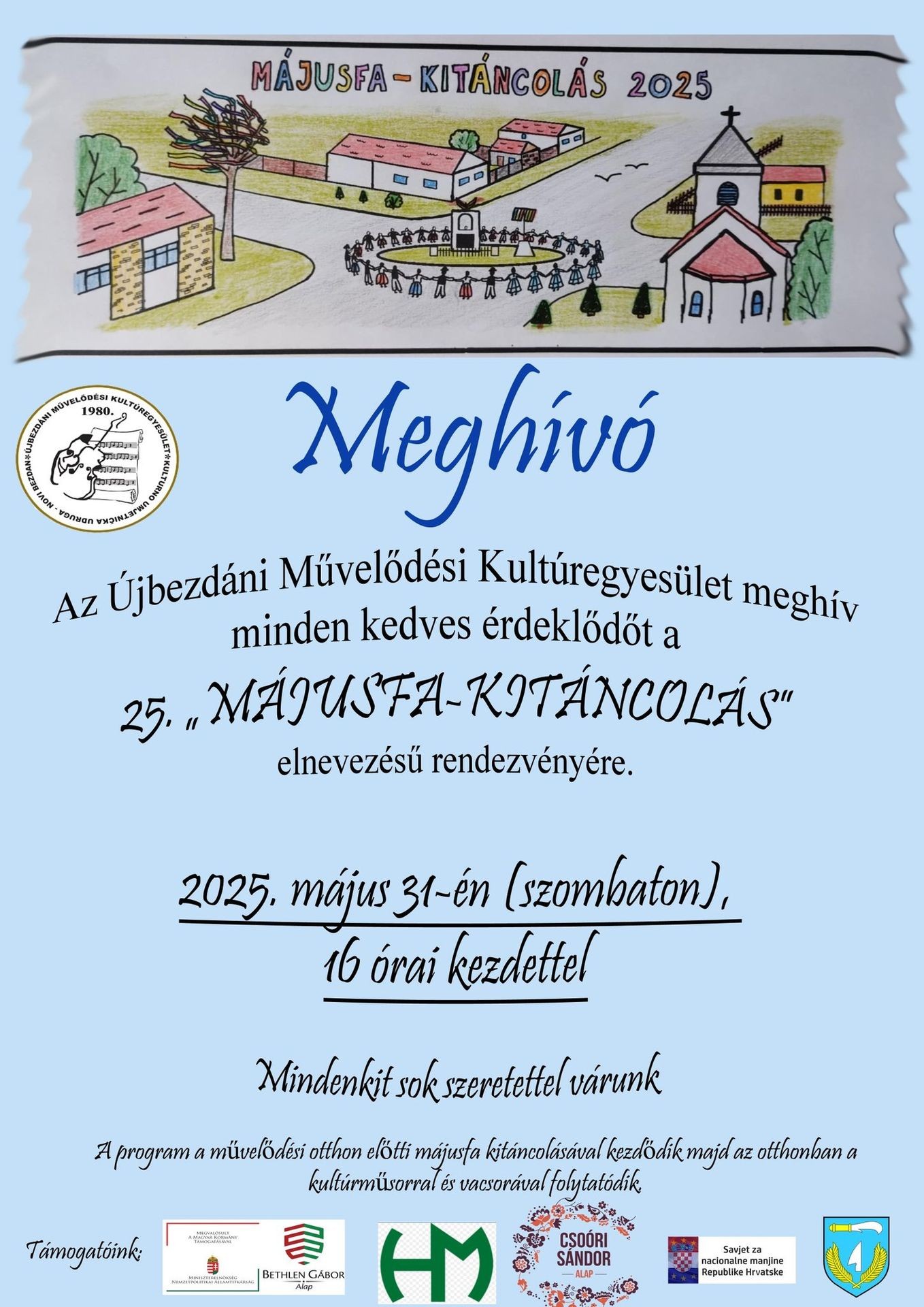 25. Májusfa kitáncolás